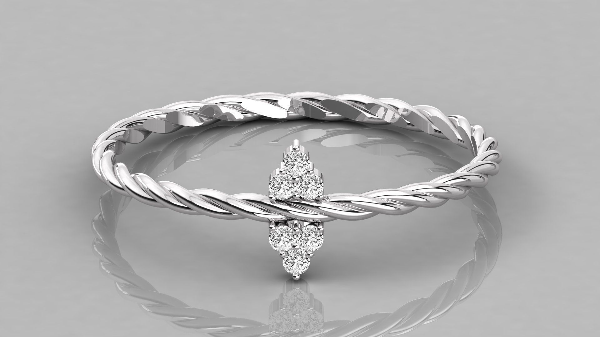 Women solitaire ring 3dm stl render detail  3D print model_7