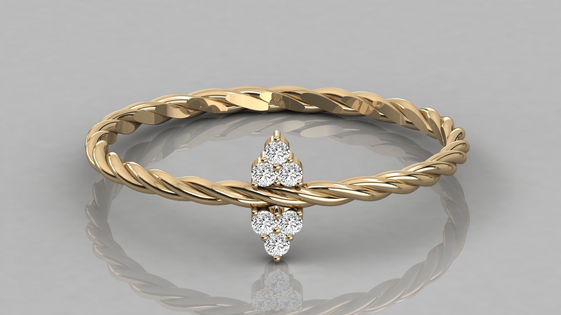 Women solitaire ring 3dm stl render detail  3D print model_8