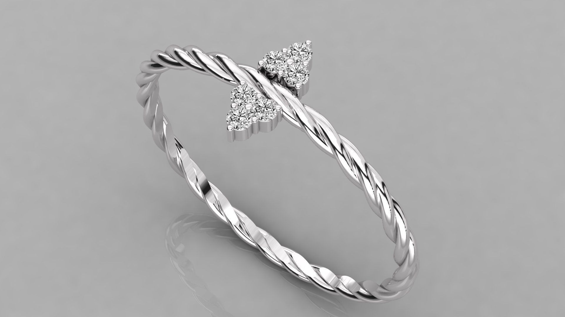 Women solitaire ring 3dm stl render detail  3D print model_2