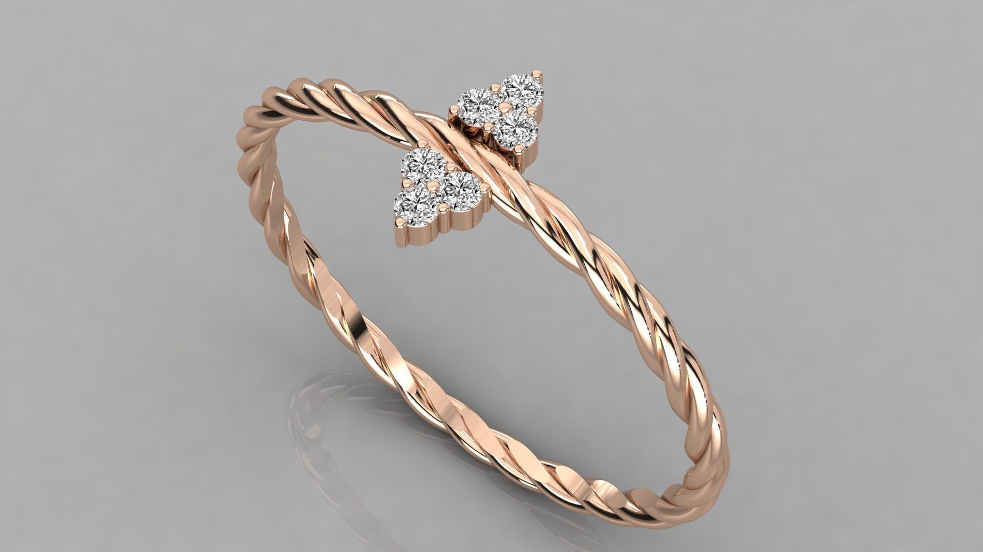 Women solitaire ring 3dm stl render detail  3D print model_1
