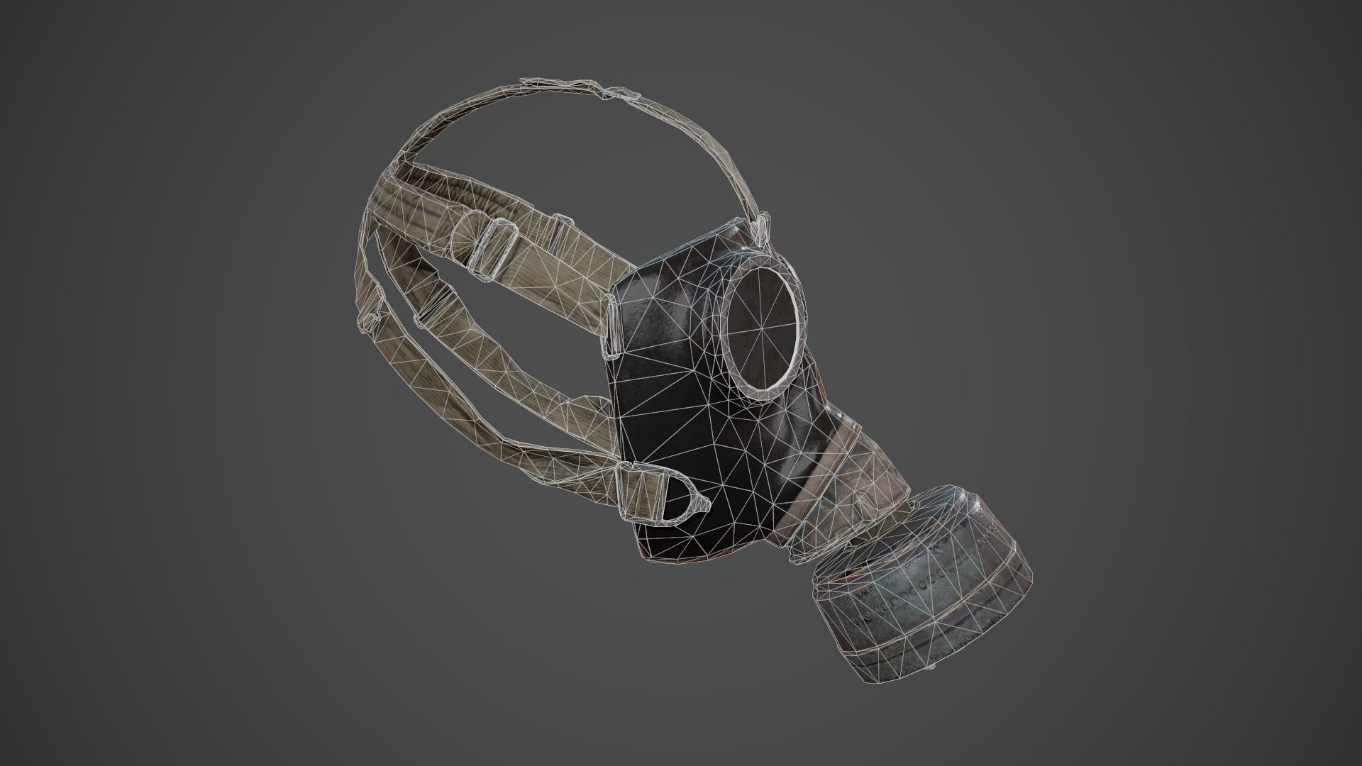 Gas Mask PBR GameReady Low-poly 3D model_12