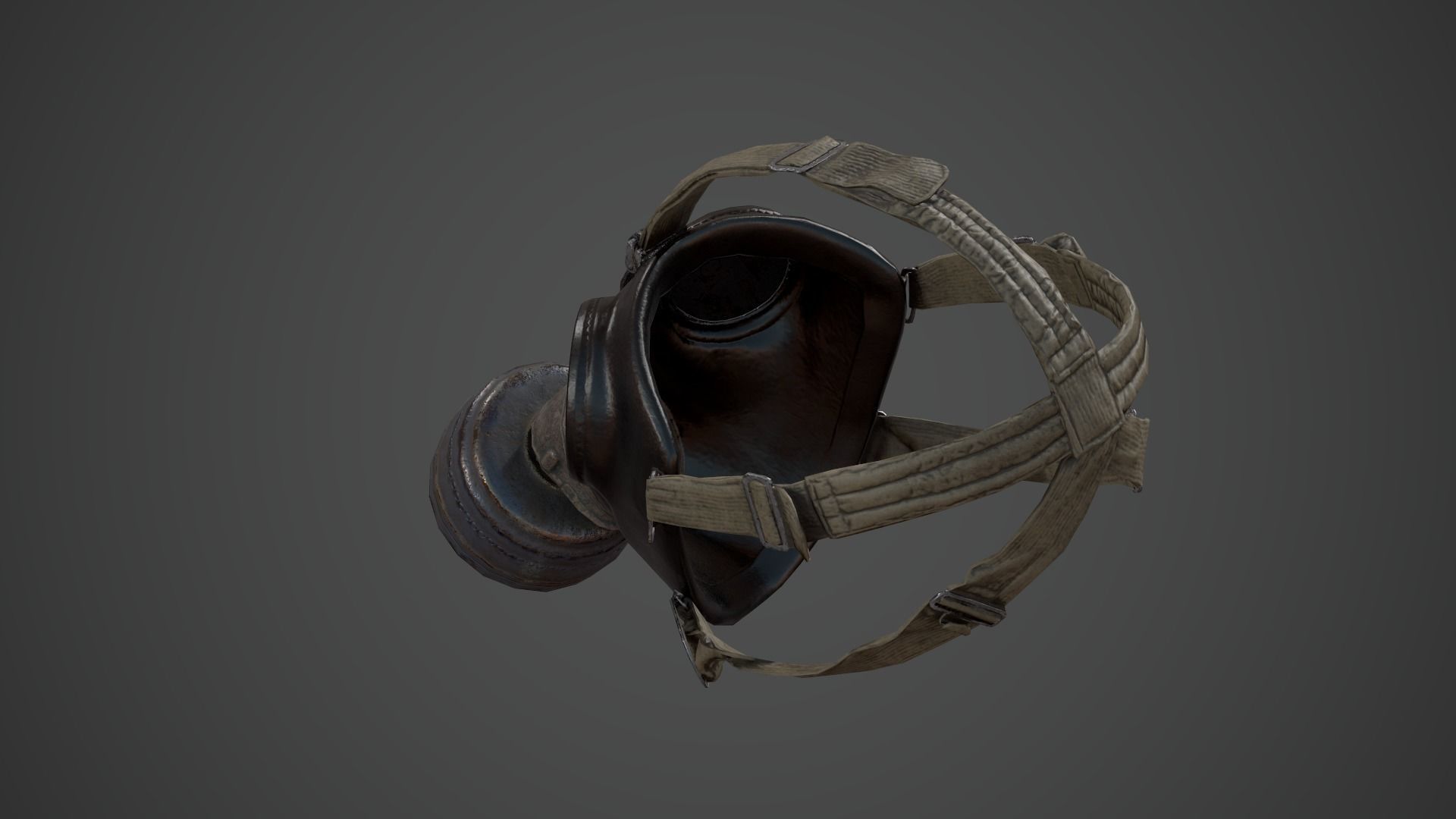 Gas Mask PBR GameReady Low-poly 3D model_10