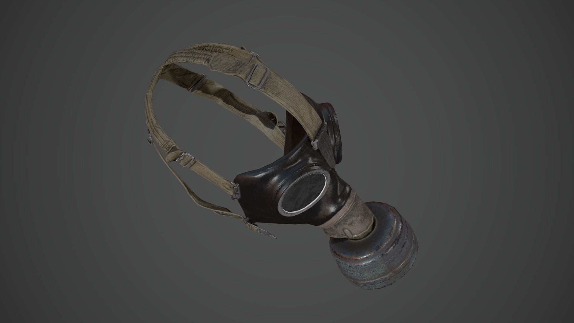 Gas Mask PBR GameReady Low-poly 3D model_8