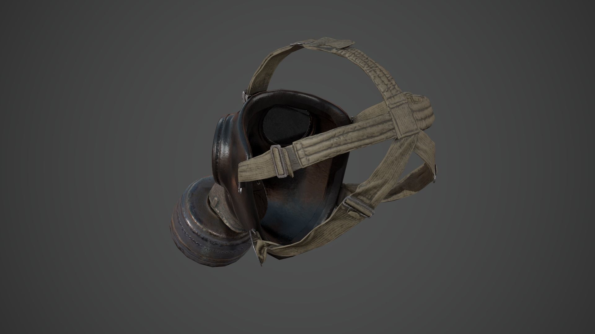 Gas Mask PBR GameReady Low-poly 3D model_6