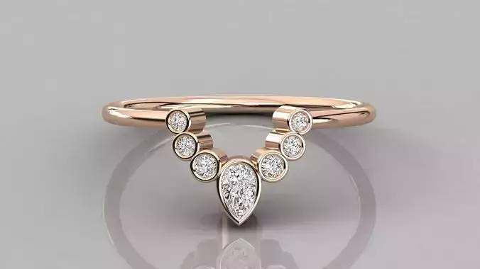 Women solitaire ring 3dm stl render detail 