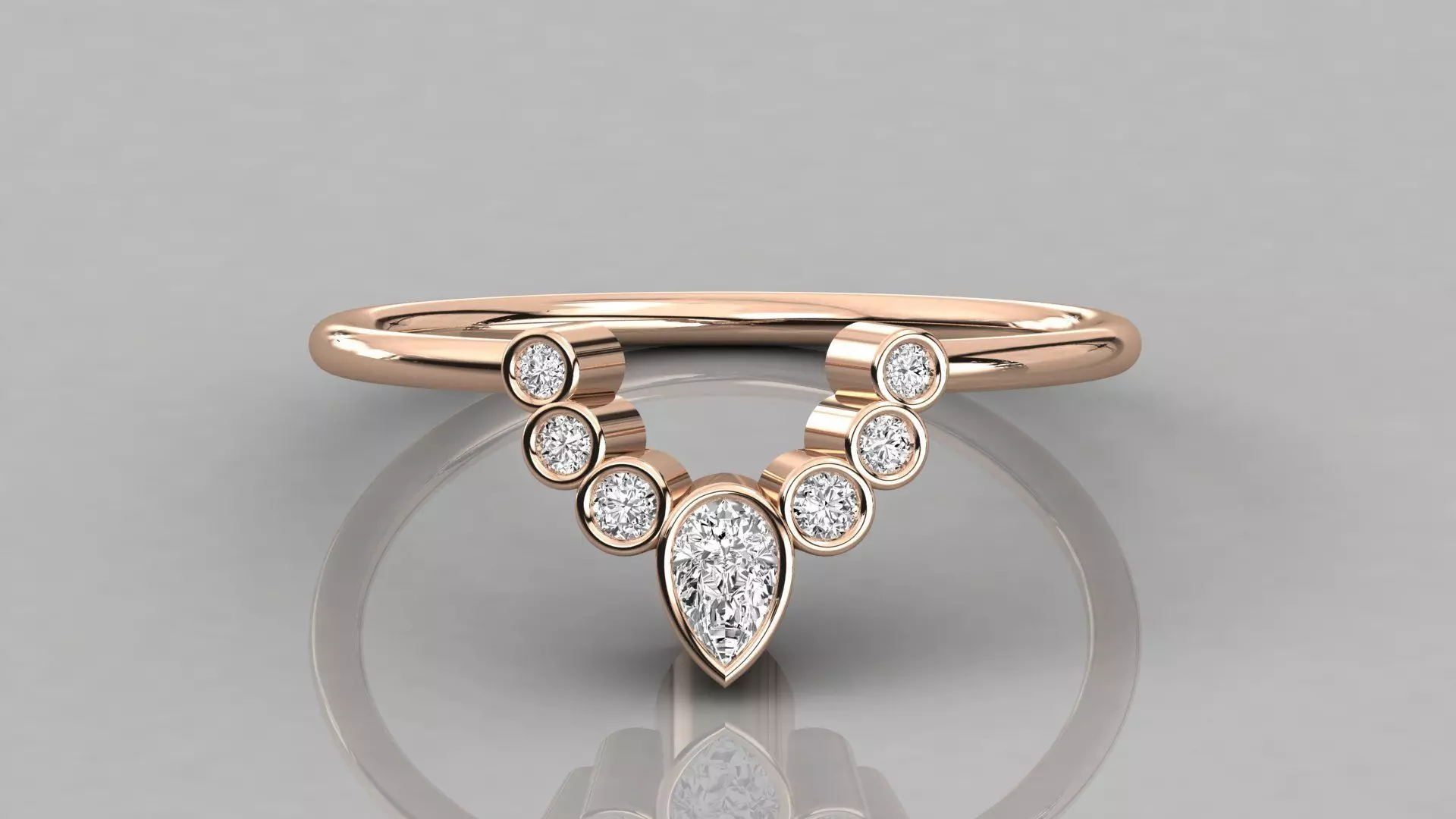 Women solitaire ring 3dm stl render detail 3D print model_0