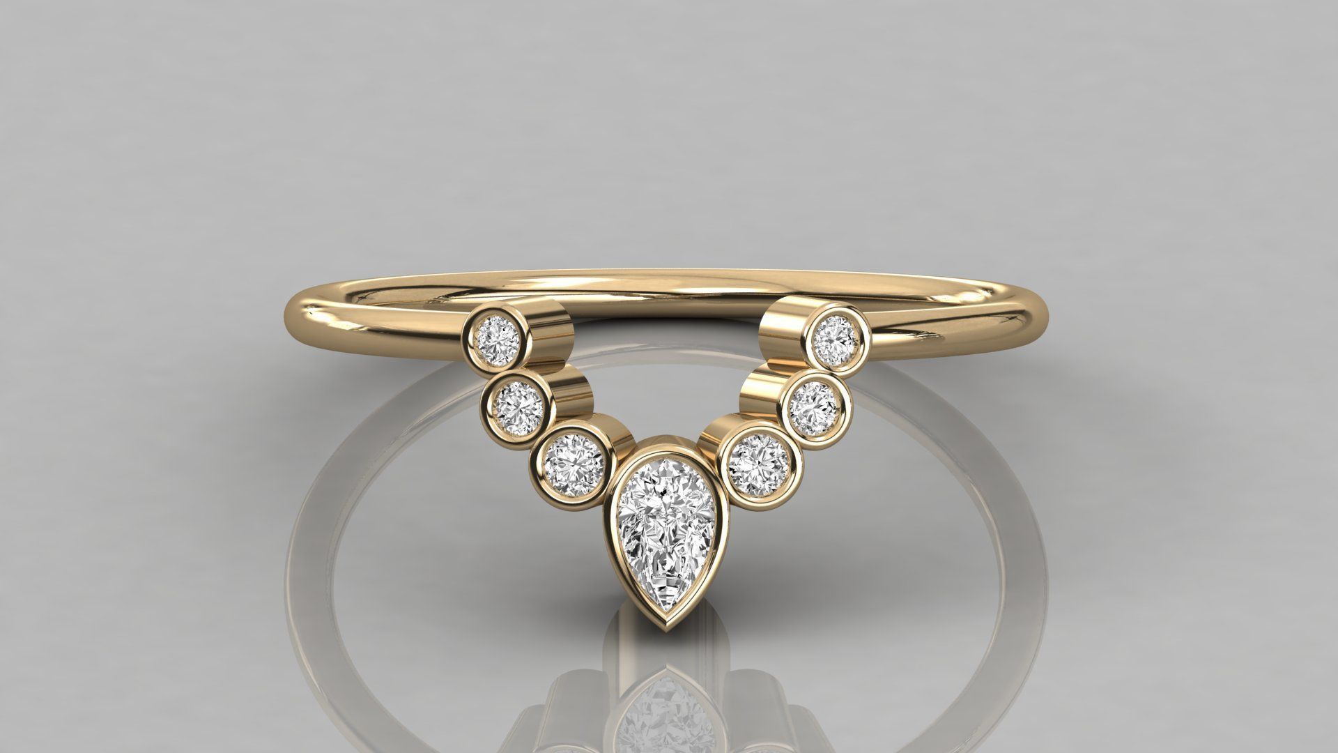 Women solitaire ring 3dm stl render detail 3D print model_8