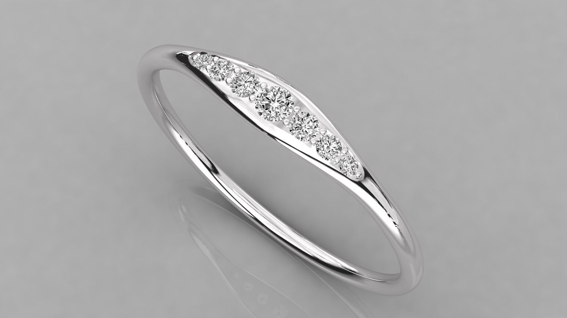 Women solitaire ring 3dm stl render detail  3D print model_2
