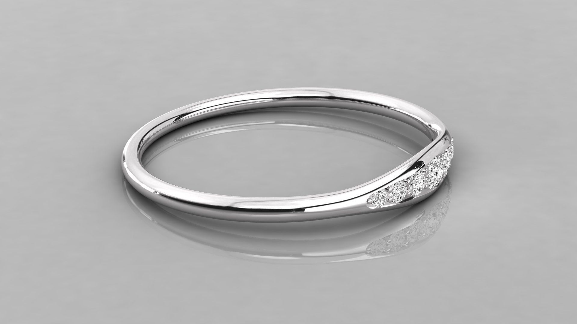 Women solitaire ring 3dm stl render detail  3D print model_5
