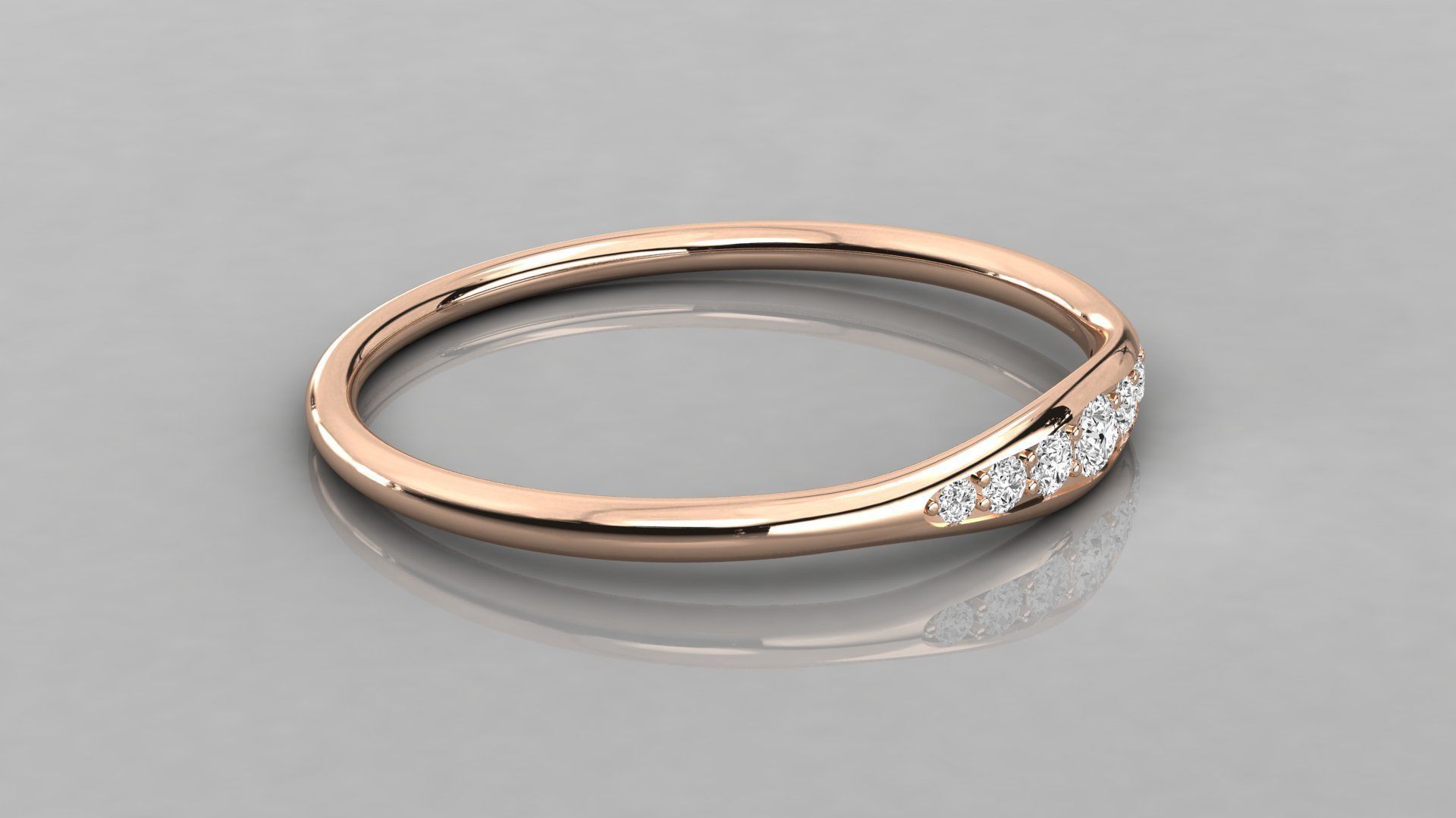 Women solitaire ring 3dm stl render detail  3D print model_4
