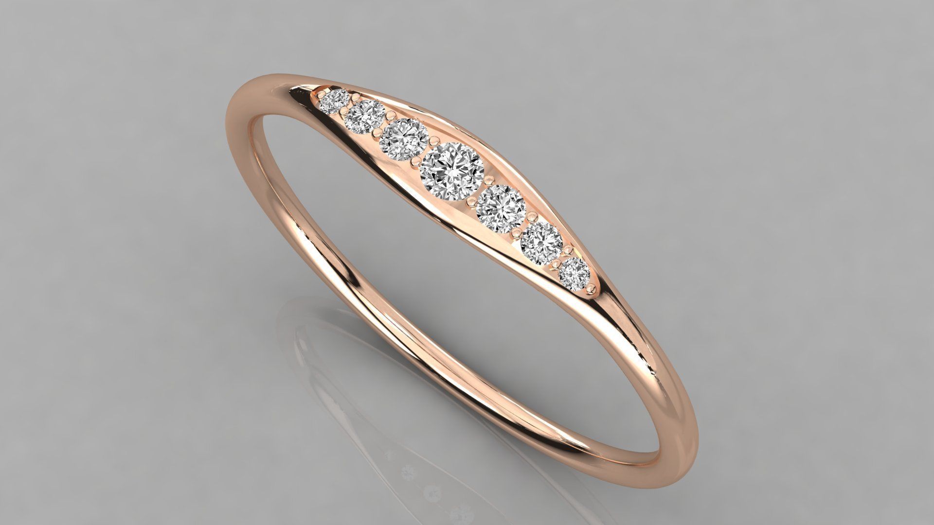 Women solitaire ring 3dm stl render detail  3D print model_1