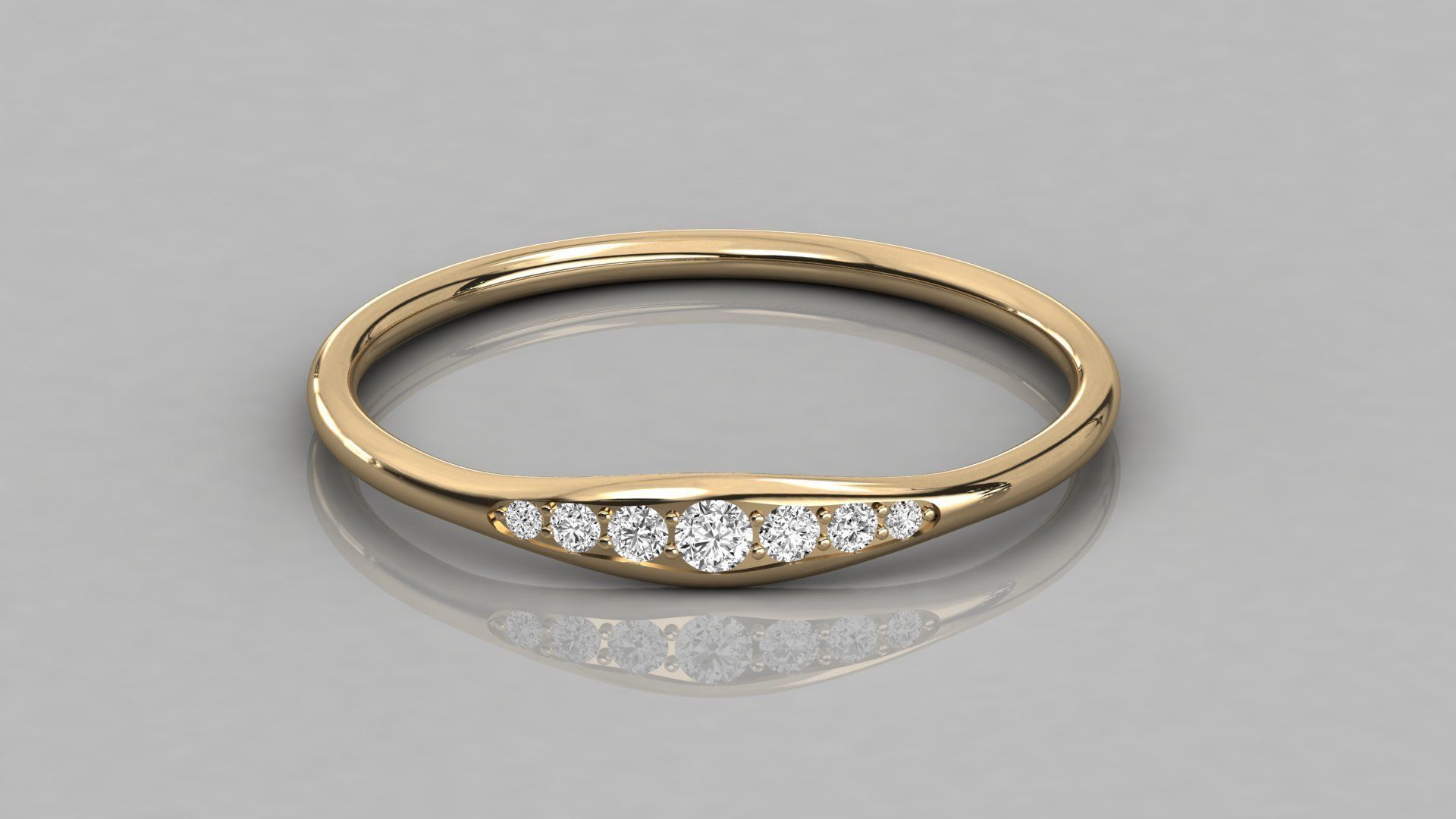 Women solitaire ring 3dm stl render detail  3D print model_8