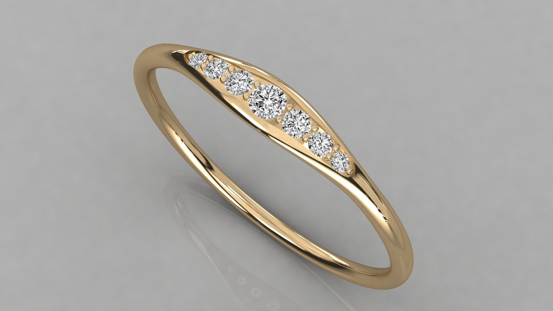 Women solitaire ring 3dm stl render detail  3D print model_3
