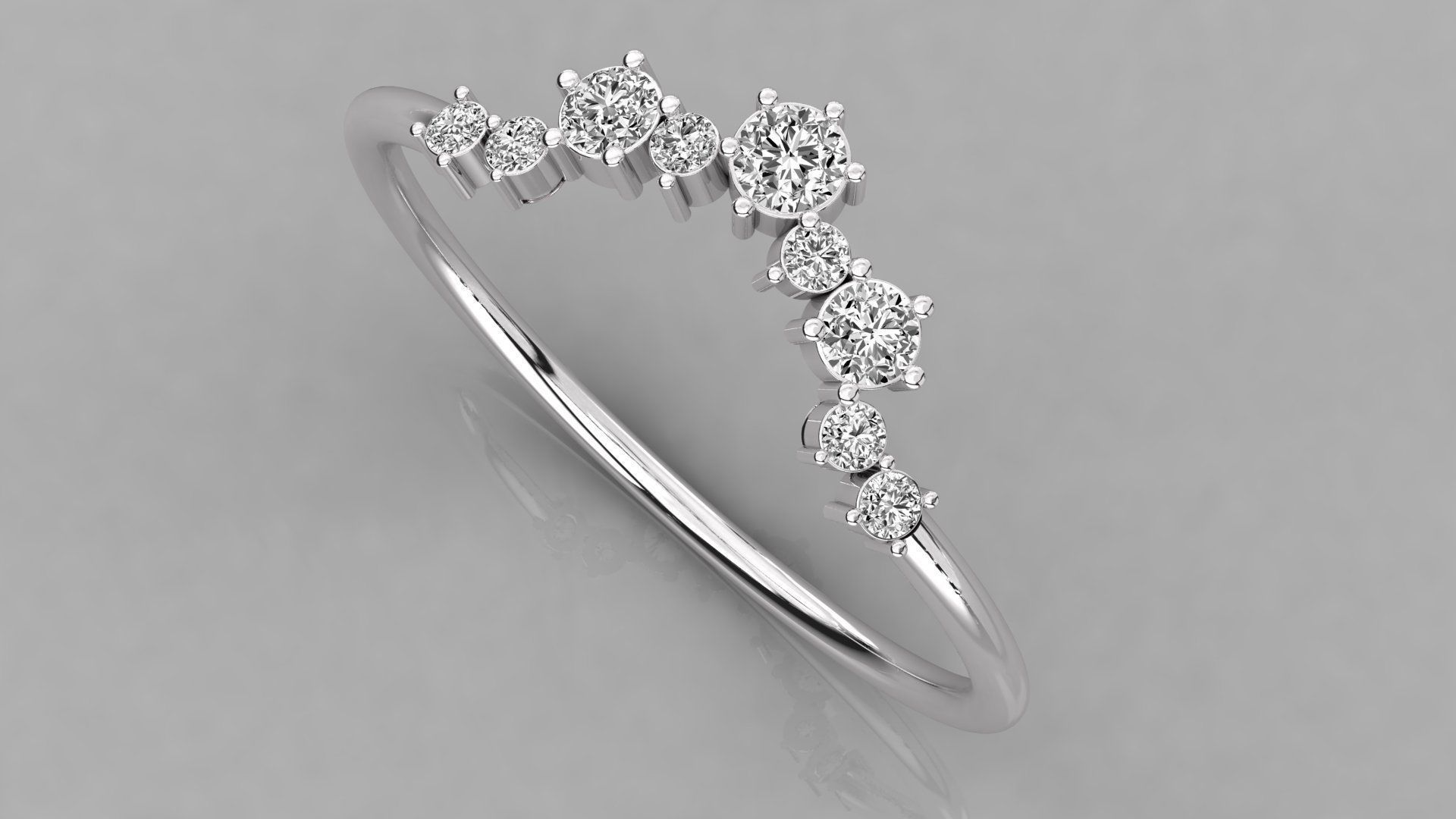 Women solitaire ring 3dm stl render detail  3D print model_2