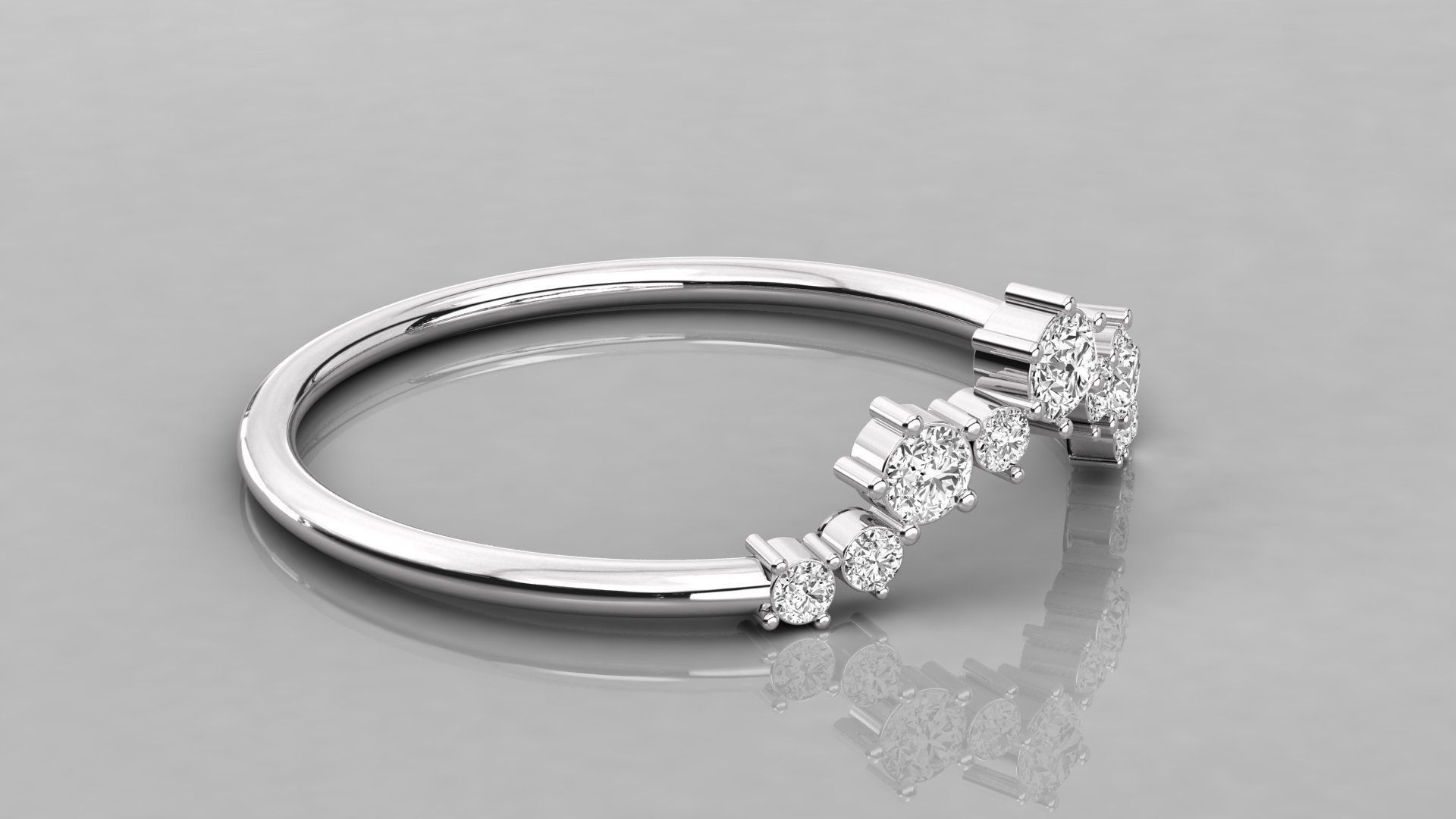 Women solitaire ring 3dm stl render detail  3D print model_5