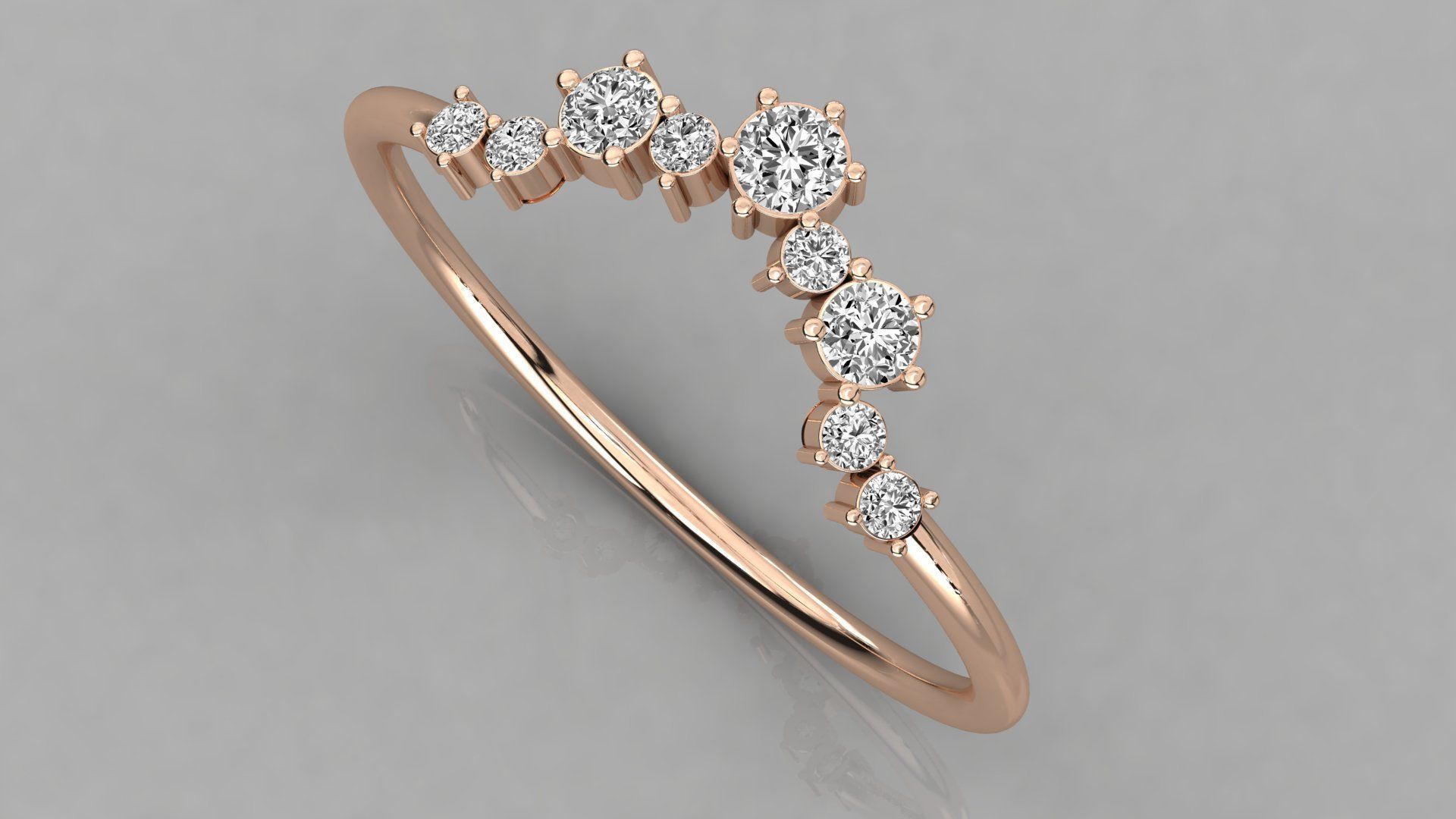 Women solitaire ring 3dm stl render detail  3D print model_1