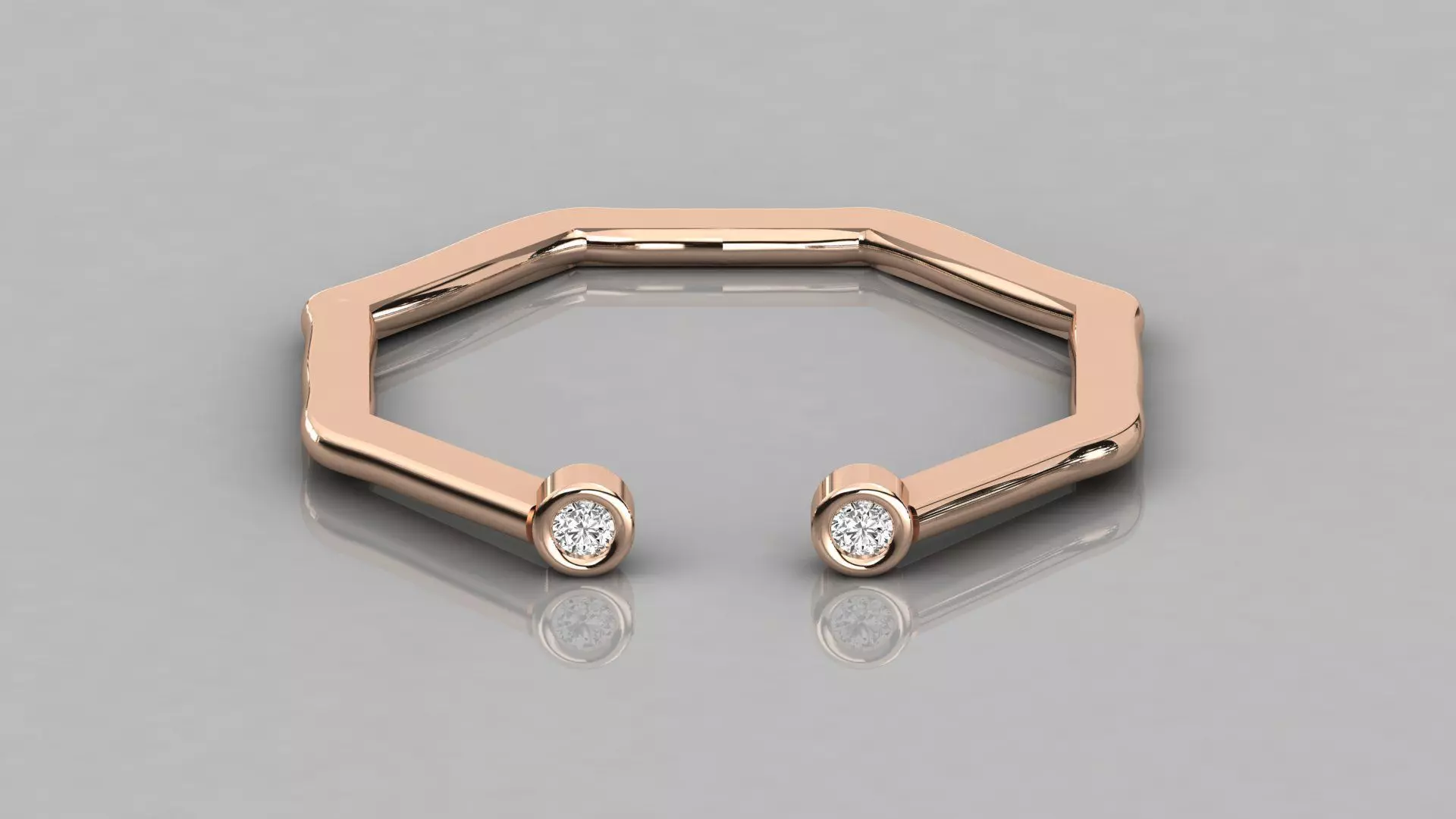 Bi-Diamond Women solitaire ring 3dm stl render detail 3D print model