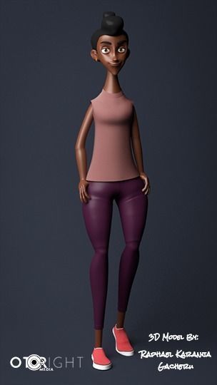 Lucy Blender Character  3D model_4