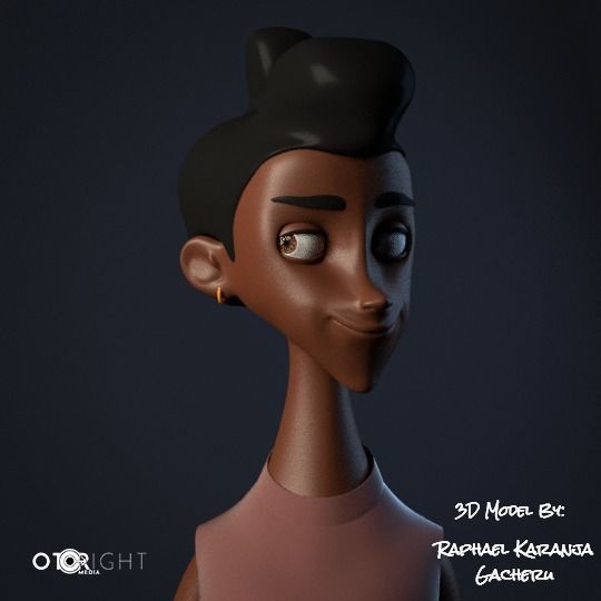 Lucy Blender Character  3D model_2