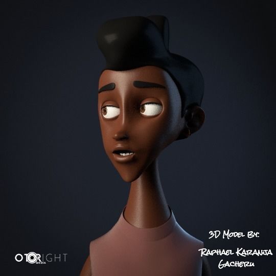 Lucy Blender Character  3D model_3