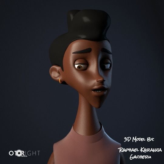 Lucy Blender Character  3D model_5