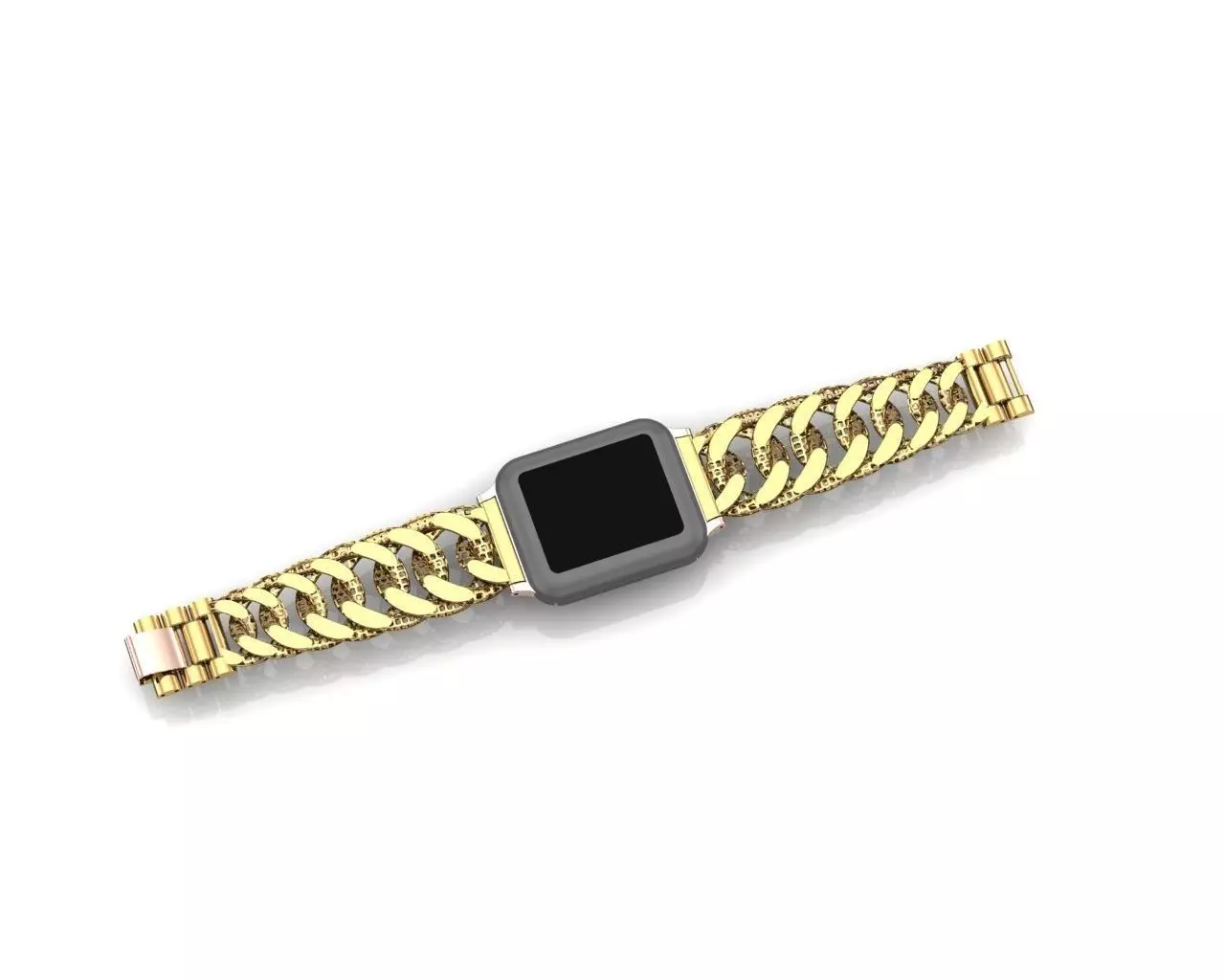 Apple Watch Cuban Chain Band 17cm 3D print model_0