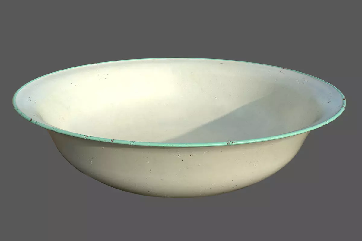 Rusty water bowl 3D model_0