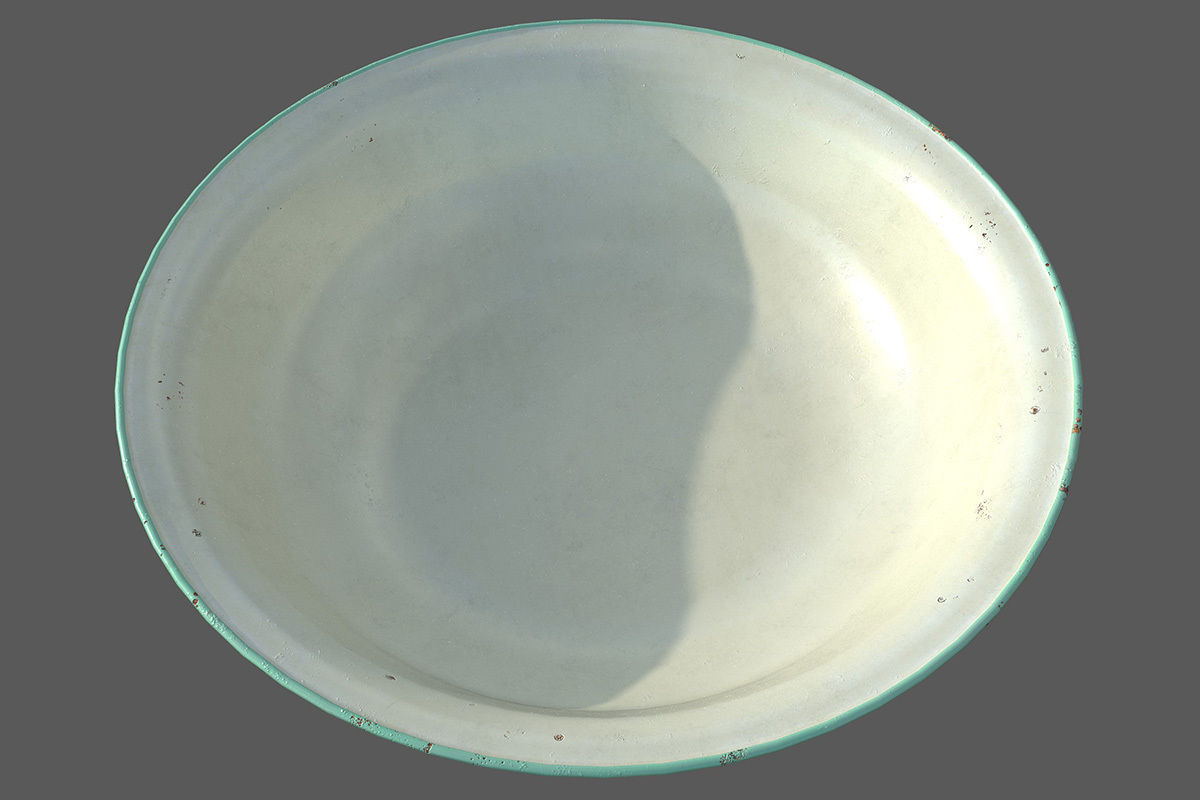 Rusty water bowl 3D model_2