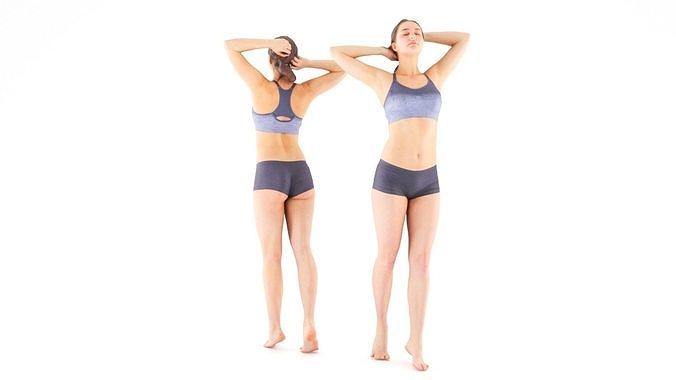 Female sport 22 Low-poly 3D model