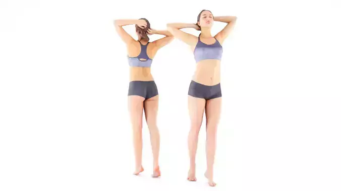 Female sport 22 Low-poly 3D model