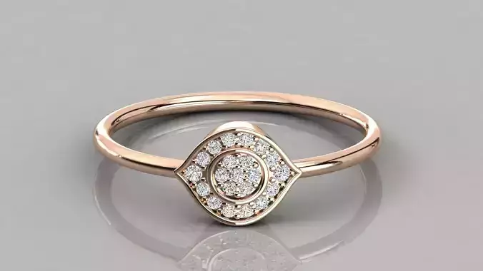 Women solitaire ring 3dm stl render detail 