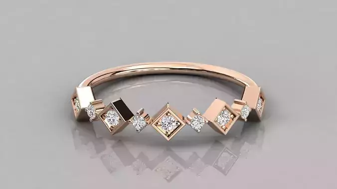 Women solitaire ring 3dm stl render detail 