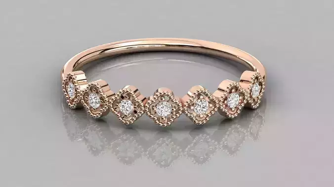 Women solitaire ring 3dm stl render detail 