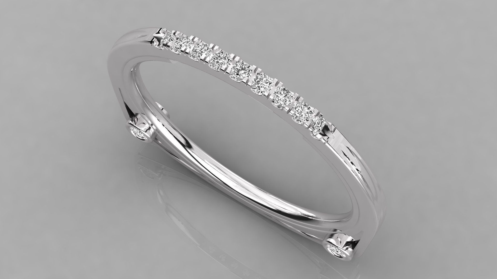 Women solitaire ring 3dm stl render detail 3D print model_2