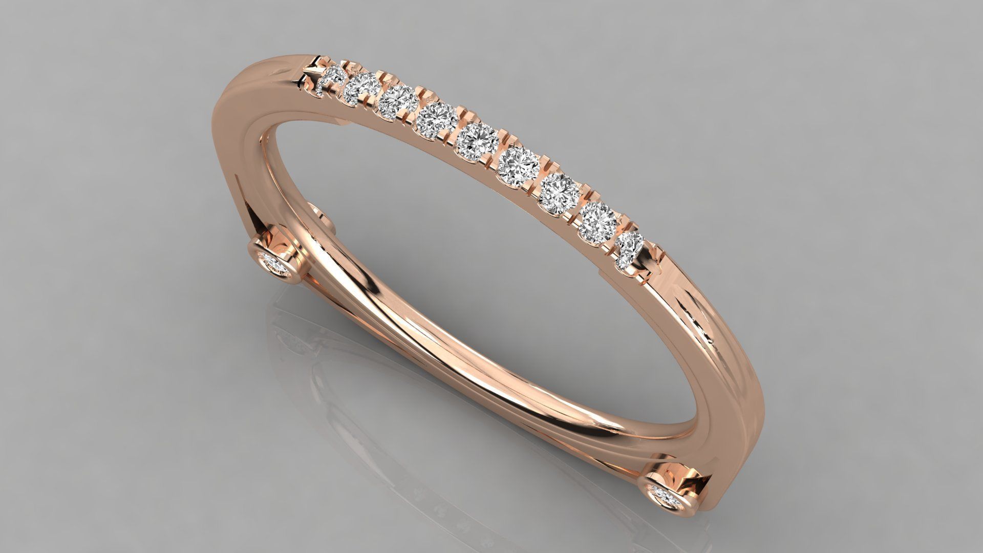 Women solitaire ring 3dm stl render detail 3D print model_1