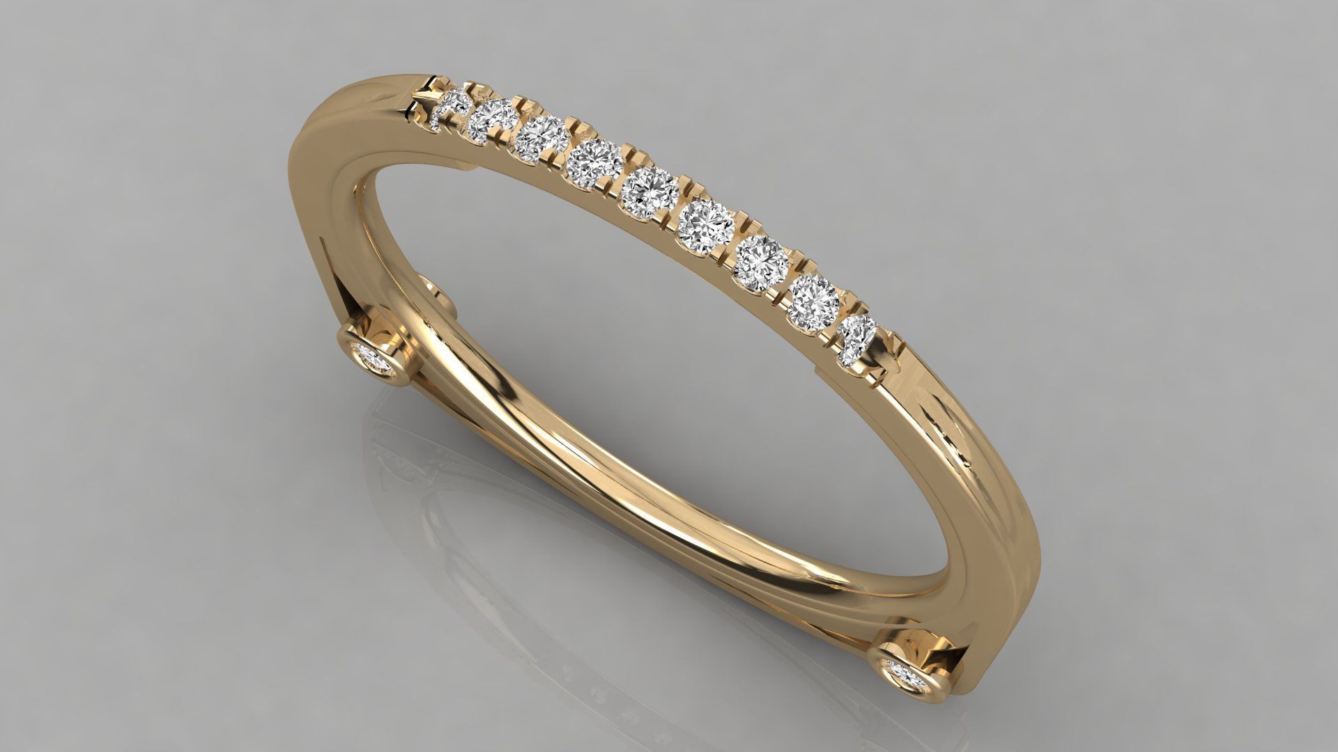 Women solitaire ring 3dm stl render detail 3D print model_3