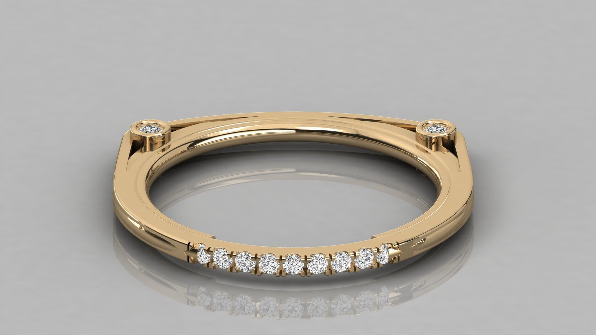 Women solitaire ring 3dm stl render detail 3D print model_8