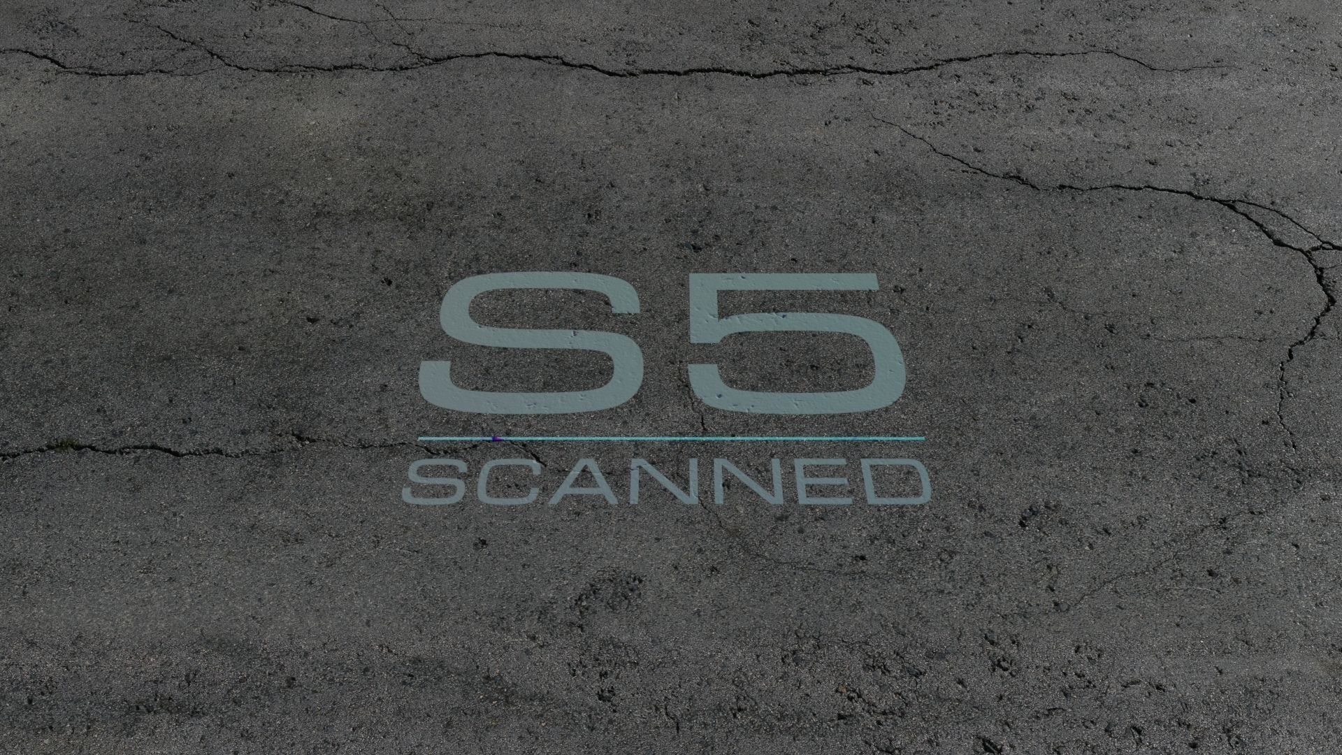 Cracked asphalt scan 46 tile Low-poly 3D model_3