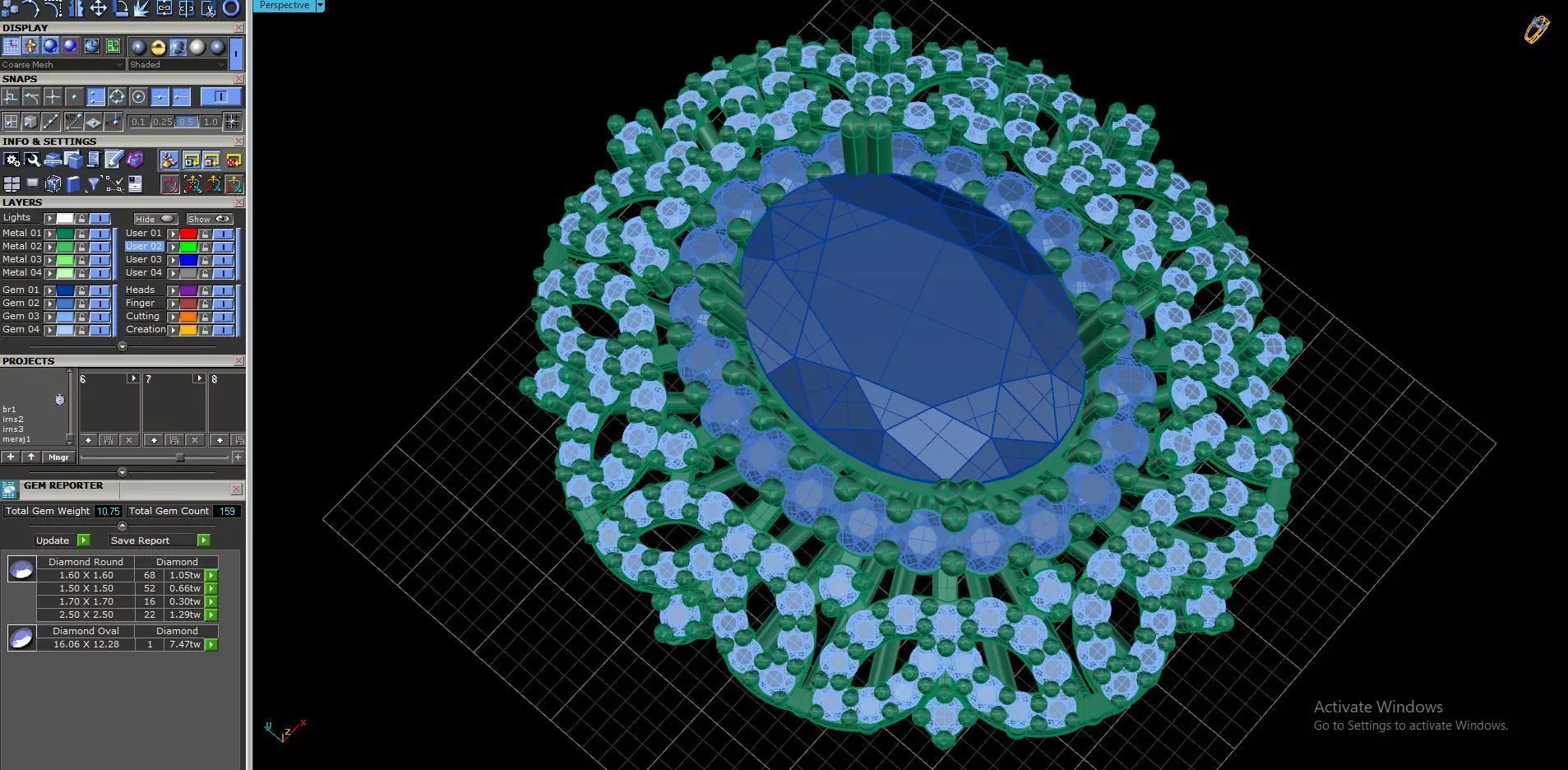 rings flower 3D print model_0