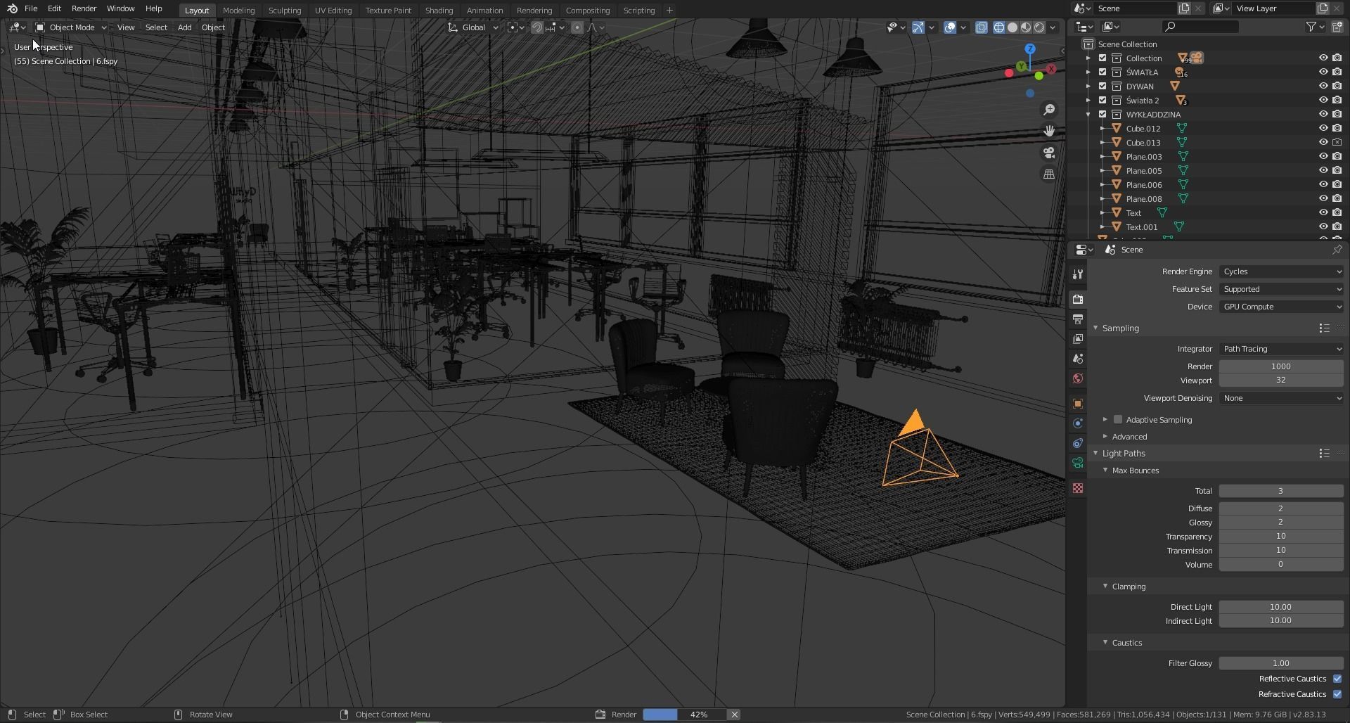 Open space office 3D model_3
