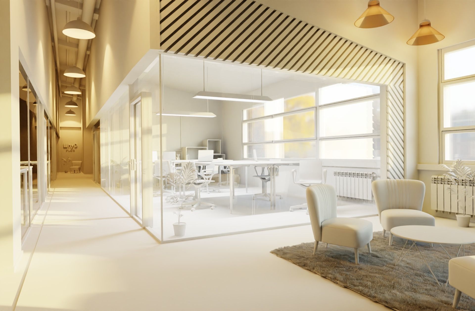 Open space office 3D model_1