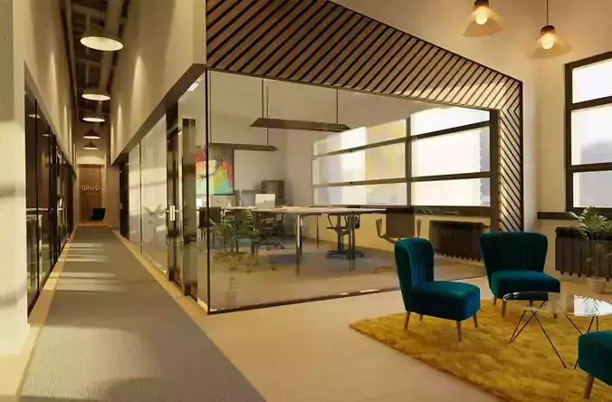 Open space office 3D model