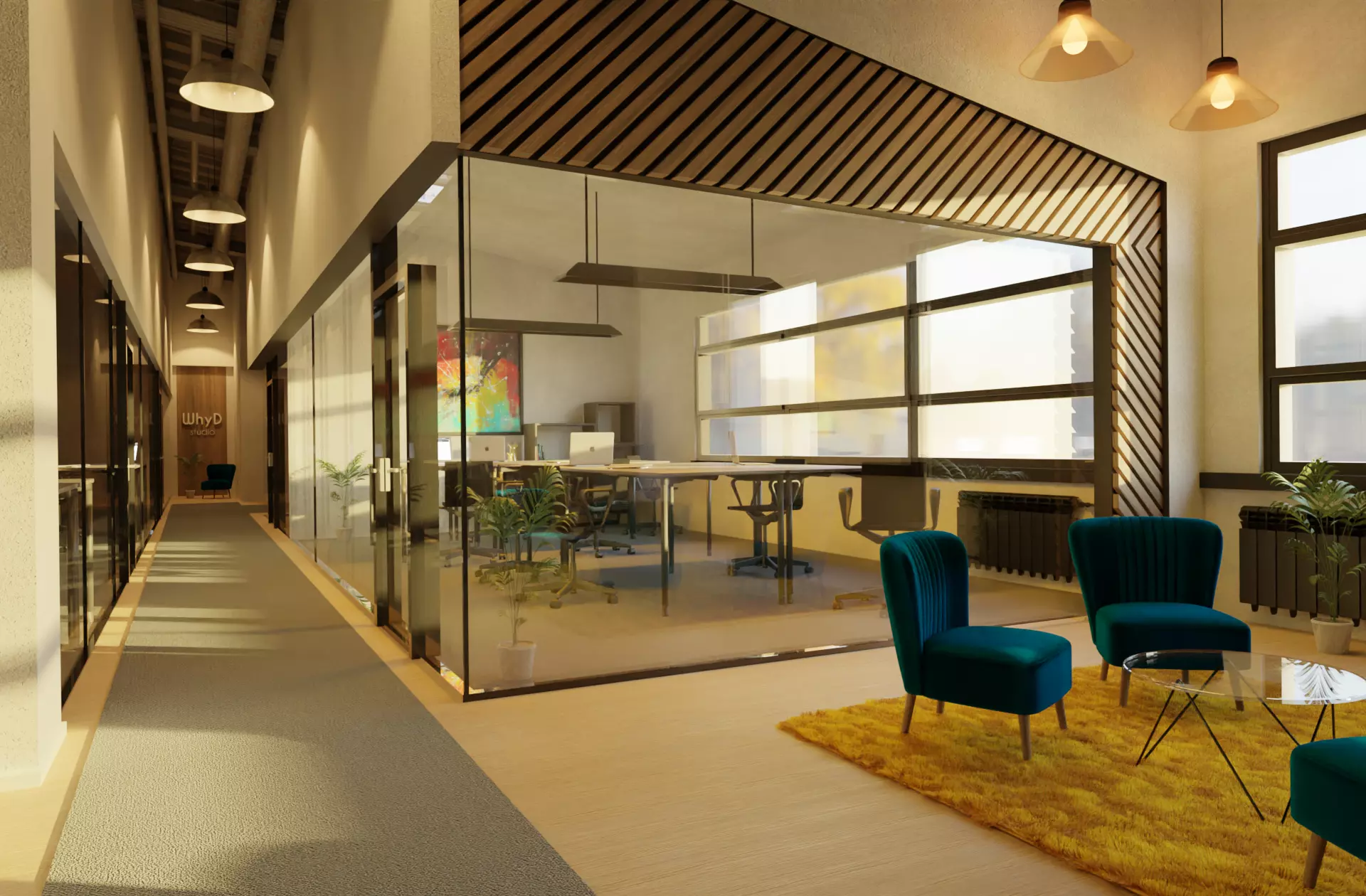 Open space office 3D model_0