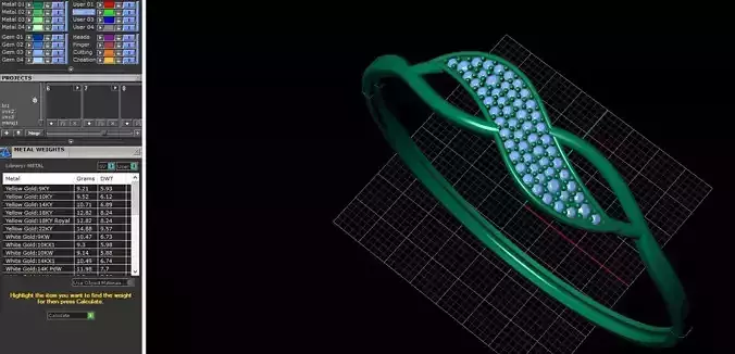 bracelet infinity ring on computer screen