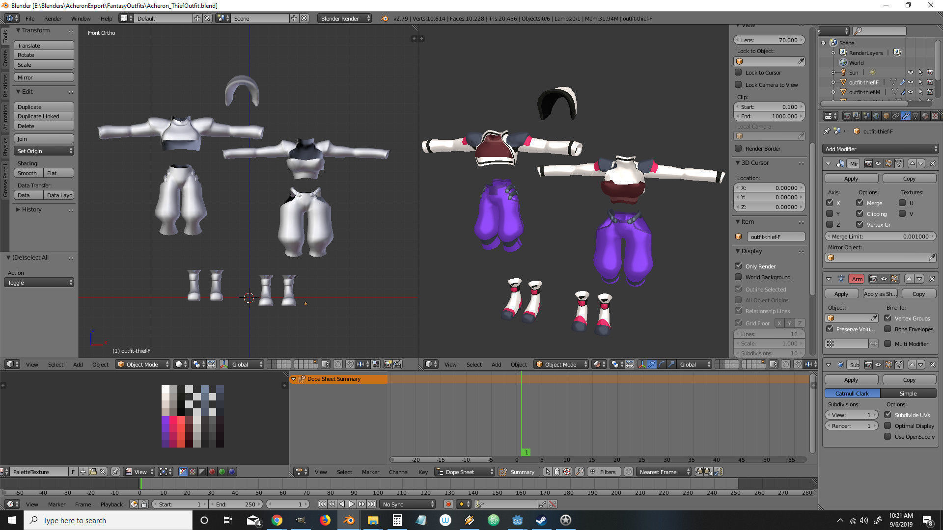 Acheron Thief Outfit Low-poly 3D model_1