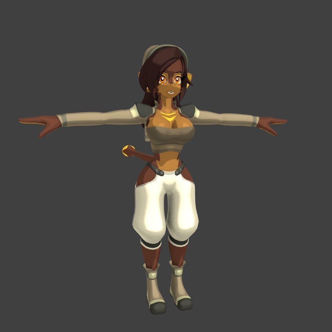 Acheron Thief Outfit Low-poly 3D model_9