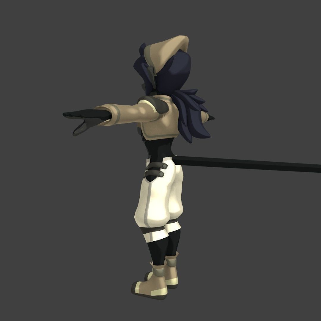 Acheron Thief Outfit Low-poly 3D model_35