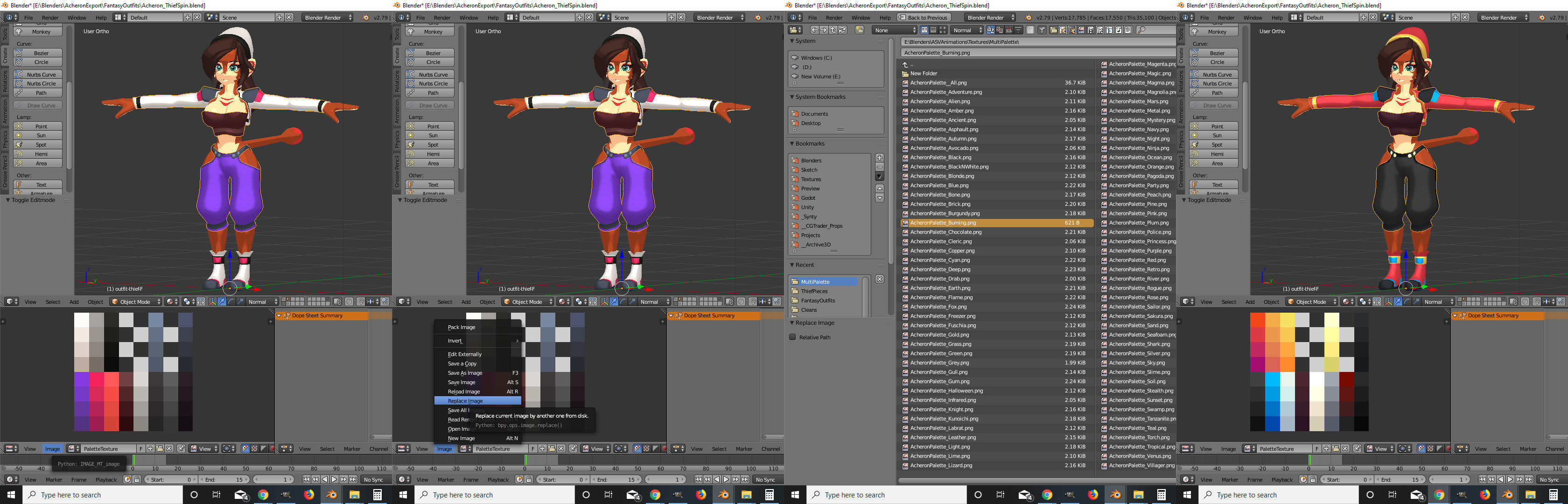 Acheron Thief Outfit Low-poly 3D model_7