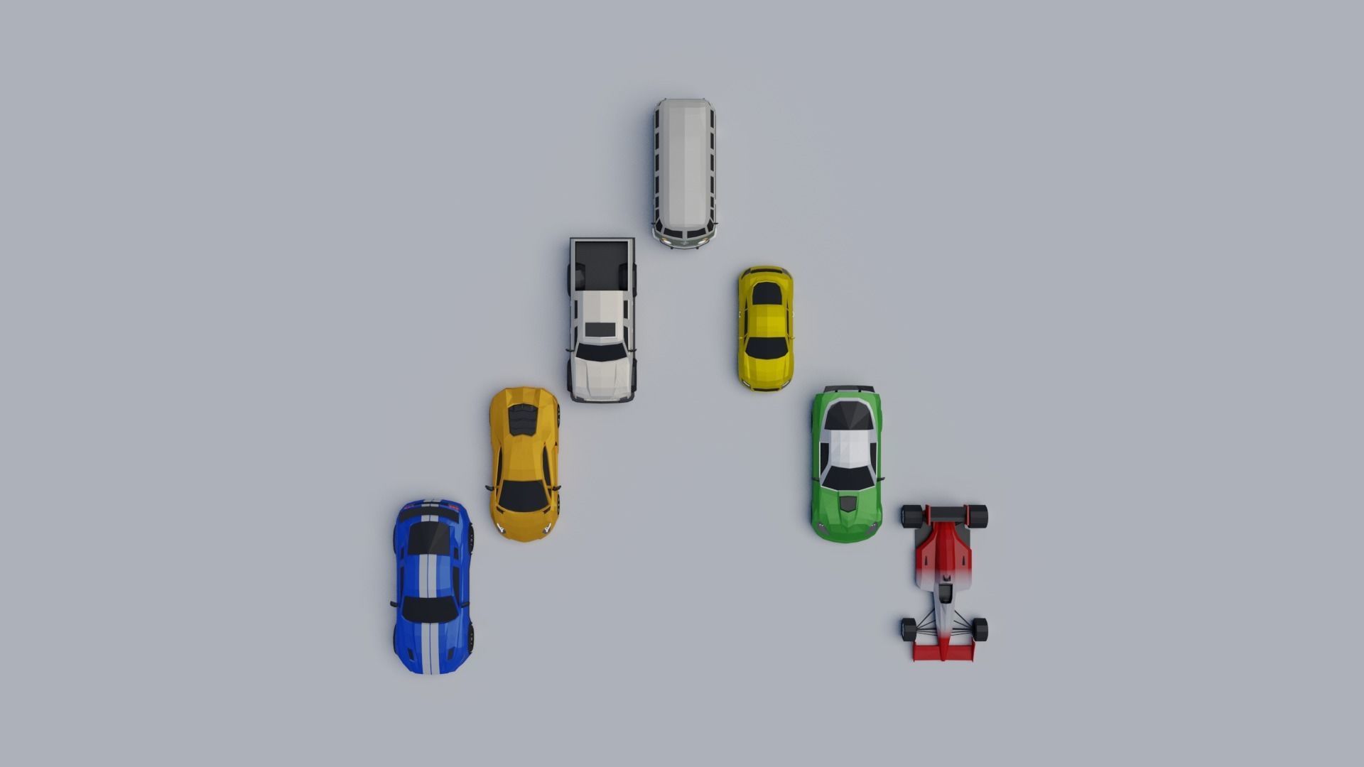 lowpoly carpack 2 toy cars Low-poly 3D model_1