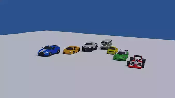 lowpoly carpack 2 toy cars